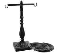 DECOMELODY Ornement de Bureau Vintage en Fer Forgé Noir Moyen Balance Décorative Fonctionnelle Justice Centre de Table Rétro pour Cabinet d'Avocat ou Décoration Intérieure Statue