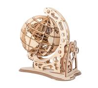 DECOMELODY Ornement Décoratif Blocs de Construction Bois Assemblage Créatif DIY Décoration Globe Terrestre Unique pour Maison et Travaux Manuels