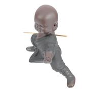 DECOMELODY Ornement Moine Jeune Terre Pourpre Décoration Artisanale Compacte Statuette de Thé Légère et Résistante Cadeau pour Amateurs de Culture du Thé