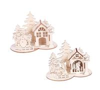 DECOMELODY Ornements de Noël à Décorer DIY Sculptures Lubrifiées à Peindre Accessoires pour Cadeau de Noël et Décoration Sapin