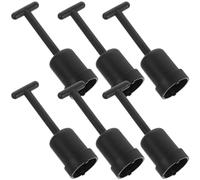 DECOMELODY Outil D'extraction De Bague De Douille T-handle, Extraction Rapide, Plastique, 6 Pièces, Compatible Démontage Bague De Collier Abat-jour Pour Électriciens