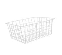 DECOMELODY Panier Congélateur Coffre Organisateur Fil Métallique Blanc Rangement Alimentaire pour Fruits Légumes Snacks Boîte de Stockage Pratique et Classificatrice pour Réfrigérateur