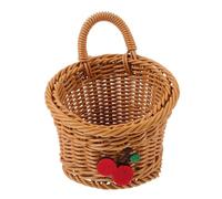 DECOMELODY Panier Mural Tissé pour Rangement Suspendu Petit Panier Décoratif pour Légumes Fruits et Épices Organisateur Pratique pour Cuisine et Maison Style Ferme Rustique Réutilisable