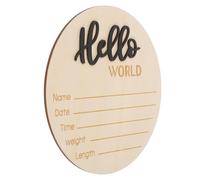 DECOMELODY Panneau Annonce de Naissance en Bois Rond Noir, Facile à Utiliser, Style Simple et Délicat, pour Prendre des Photos de -né