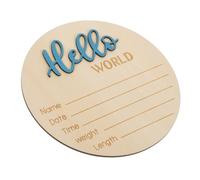 DECOMELODY Panneau Naissance Rond Plaque Annonce Nom Né Accessoire Photo Sécurisé pour Hôpital et Annonces