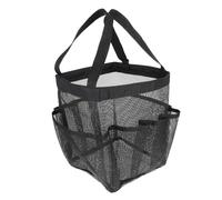 DECOMELODY Paquet en Filet Portable Multifonction Grosse Capacité Noir Octogonal, Paquet de Bain pour Salle de Bain Unisexe, Organisateur de Voyage Multi-Poches pour Sportif et Campeur