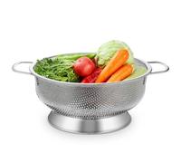 DECOMELODY Passoire Cuisine Inox avec Double Poignées Tamis Mailles Fines pour Pâtes Légumes Fruits Panier-filtre Évier Multifonction pour Égoutter Efficacement