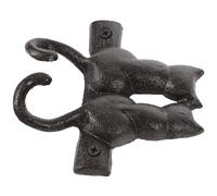 DECOMELODY Patère Murale Vintage en Fonte de Chat Noir Crochet pour Chapeau et Manteau Décoration Intérieure Rétro Crochet Mural Robuste et Fonctionnel