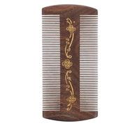 DECOMELODY Peigne en Bois de Santal Doré 12 CM à Dents Fines et Denses Peigne Antipelliculaire pour Cuir Chevelu Outil de Toilettage Multifonction pour Hommes Femmes Chats et Chiens