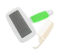 DECOMELODY Peigne Toilettage Chien Chat Grand Format Vert Brosse Épilation Poils Animaux Inoxydable Doux Massage Confortable Élimination des Poils Morts