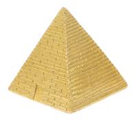 DECOMELODY Petite Pyramide Miniature Égyptienne en Résine Dorée Ornement Vintage pour Décoration Intérieure et Bureau Figurine Pyramide Rétro pour Collection et Présent Mystique
