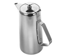 DECOMELODY Pichet à Eau Inox avec Couvercle Plat Capacité pour Boissons Froides Carafe Polyvalente pour Maison Bureau et Restaurant