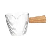 DECOMELODY Pichet à Lait Verre Multi avec Manche Crémier Pratique pour Café Yaourt et Jus Accessoire de Design Simple