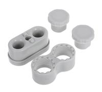 DECOMELODY Pieds Stabilisateurs Antidérapants pour Parc à Jeux Bébé - Base en Silicone Écrou de Serrage et Fixations Sécurisées - Kit 3 Pièces Compatible Parcs en Plastique - Fixateur
