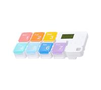 DECOMELODY Pilulier Électronique Hebdomadaire Portable à Compartiments Étanches Organisateur de Pilules Intelligent avec Minuterie et Alarme pour Rappel de Prise Accessoire Pratique pour