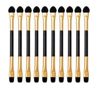 DECOMELODY Pinceau à Paupières Duo à Double Embout en Mousse, Applicateur de Maquillage Yeux, Brosse Éponge en Fibre Synthétique, pour Retouches Quotidiennes