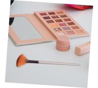 DECOMELODY Pinceau Maquillage à Poils Nylon Forme Éventail Manche Bois Brosse Visage Professionnelle Application Uniforme Usage Sans Perte de Poils