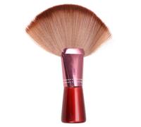 DECOMELODY Pinceau Maquillage Éventail Multifonction Poils Nylon Doux Manche avec Acrylique Visage Fond de Teint Blush Couleur Châtain