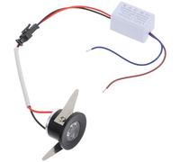 DECOMELODY Plafonnier LED Encastré 1w Projecteur de Plafond pour Vitrine Lumière Chaude 3000k Noir Compact Éclairage D’armoire Mini Spot LED Comptoir Polyvalent Ac220v