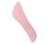 DECOMELODY Planche de Massage Facial en Cristal de Quartz Rose S, Petit Format, Outil de Massage Traditionnel Chinois pour Femmes, Soins du Visage et Spa, Surface Lisse sans Irritation