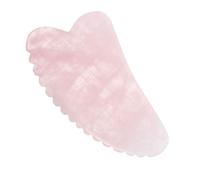 DECOMELODY Plaque de Massage Guasha en Jade Rose Compacte et Pratique Outil de Massage pour Soulager les Muscles du Dos du Cou et Facile à Tenir Accessoire Bien-être Quotidien