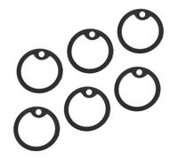 DECOMELODY Plaque D'identité en Silicone Silencieuse Protecteur Souple, Anneaux De Protection Noirs, Lot De 6 Pcs, pour Médailles d'animaux De Compagnie, Usage Quotidien, Compagnons