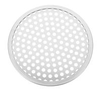 DECOMELODY Plaque Perforée Ronde en Inox pour Pizza et Galettes, Compatible Four et Airfryer, Trous Uniformes pour Cuisson Optimale, Usage Culinaire Domestique