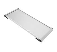 DECOMELODY Plaque Signalétique de Porte en Alliage d'Aluminium Double Face 12X28 CM Plaque de Porte de Bureau Vierge Étiquette Signalétique Professionnelle pour Bureau et Entreprise