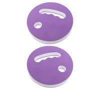 DECOMELODY Plaquettes de Natation en Mousse Eva Violet et Blanc, Disques de Résistance la Nage Légers, Paire D’Outils D’Exercice Aquatique pour Entraînement Piscine Débutants et Aquagym