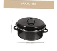 DECOMELODY Plat à Rôtir Émail pour Patates et Poulet Résistant Chaleur Anti-déformation Accessoire Cuisine Polyvalent pour Four et Barbecue