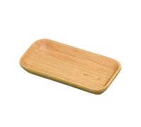 DECOMELODY Plateau Mini Rectangulaire Naturel pour Sushi Dessert et Snacks Plat de Service Polyvalent pour Maison et Hôtel Soucoupe Collation
