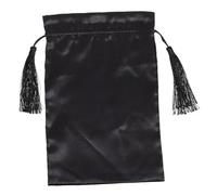 DECOMELODY Pochette à Cordon Noir De Rangement Multifonction Compacte En Satin, Paquet à Cordon Coulissant Solide, Usage Voyage Et Portable, Pochette Pratique Pour Articles Divers