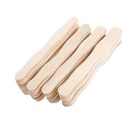 DECOMELODY Poignées D'éventail en Bois Naturel 100 Pcs, 200 X 25 X 2 Mm, Accessoires DIY pour Mariage et Fête, Bâtonnets Artisanaux Portables pour Loisirs Créatifs et Décorations