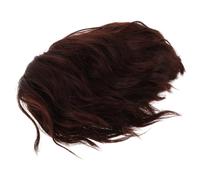 DECOMELODY Postiche Courte Bou Unisexe Synthétique Effet Deep Brown Postiche Coiffé pour Cosplay et Déguisement Perruques Afro Légères pour Hommes et Femmes Accessoire pour Soirées et