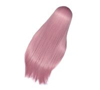 DECOMELODY Postiche Longue Lisse Rose Corail pour Femme Fibre Synthétique Résistante à la Chaleur Postiche Naturel Fête Cosplay et Usage Quotidien Féminine