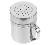 DECOMELODY Pot à Épices Inox avec Poignée Saupoudreuse à Épices Moyenne 6,8x9,5 Cm Shaker à Poudre Fine Cuisine Accessoires Pâtisserie Usage Maison et Pique-niques