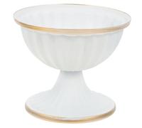 DECOMELODY Pot de Fleur Rétro Décoratif pour Mariage Ornement de Table Centre de Fleurs Pot Métal Blanc Grand Format pour Arrangements Floraux Intérieur et Extérieur Style Européen