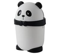 DECOMELODY Poubelle Chambre avec Couvercle Panda Forme Adorable Petit Bac à Déchets pour Bureau Cuisine Salon
