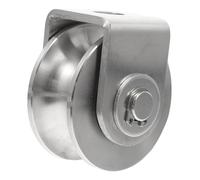 DECOMELODY Poulie Simple Acier Inoxydable U Type Résistante Corrosion pour Industriel Roue Unique Robuste et Adaptée pour Câble et Treuil
