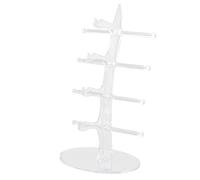 DECOMELODY Présentoir Lunettes Transparent Multi-couches PP Support Lunettes Vue Pratique et Compact Organisateur Dérapant pour Plusieurs Rangement pour Bureau et Comptoir