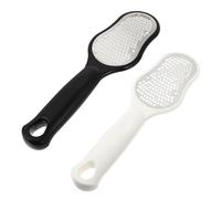 DECOMELODY Râpe à Pieds En Acier Inoxydable 2 Pièces Petits Formats Avec Couvercles, Outil De Pédicure Double Face, Correcteur De Callosités Pour Soins Des Pieds Professionnels à Domicile