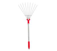 DECOMELODY Râteau à Feuilles INOX Rétractable pour Jardinage, Petit Outil De Pelouse Résistant, Utilisé pour Désherbage Et Entretien De Jardin, Adapté Aux Espaces Restreints Et Nettoyage Précis