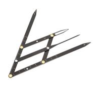 DECOMELODY Règle Coulissante en Acier Inoxydable pour Sourcils Mesure Précise à Trois Points Basée Nombre D'or, Outil de Positionnement Noir pour Maquillage des Sourcils