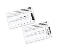 DECOMELODY Règle de Mesure Transparente 2 Pcs - Jauge de Largeur Précise pour Fissures et Défauts - Outil de Détection Ponctuelle Haute Précision en Plastique pour Inspection Industrielle et