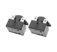DECOMELODY Relais de Démarrage Ptc pour Réfrigérateur et Congélateur 2Pcs Compatible avec Mini-Réfrigérateur Protection Surcharge Facile à Installer Matériau ABS