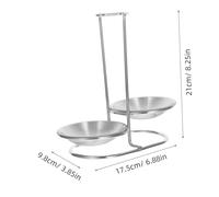 DECOMELODY Repose-cuillère Acier Inoxydable avec Plateau Antidérapant Support Vertical pour Louche et Cuillère de Table Rangement Compact pour Ustensiles de Cuisine Facile à Nettoyer pour