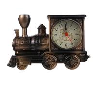 DECOMELODY Réveil de Table Train Vintage Décoratif Horloge de Chevet Créative et Multifonction pour Maison et Bureau Modèle Ancien Style Rétro pour Garçon Fille et Adultes