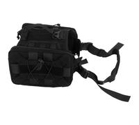 DECOMELODY Sacoche à Dos pour Chien de Grosse Taille avec Compartiments Latéraux en Nylon Noir Sacoche de Selle Légère et Réglable pour Randonnée Chasse et Transport Harnais de Randonnée