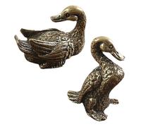 DECOMELODY Sculpture Canard Paon Laiton Massif Ornement Vintage pour Salon et Bureau Décoration Intérieure Élégante pour Table de Thé Accessoire Esthétique pour Nouvel an Chinois