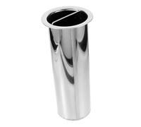 DECOMELODY Seau Acier Inoxydable pour Brochettes de Barbecue Tube Épais et Allongé avec Poignée Support pour Brochettes de Grillade et Baguettes pour Réunions et Camping